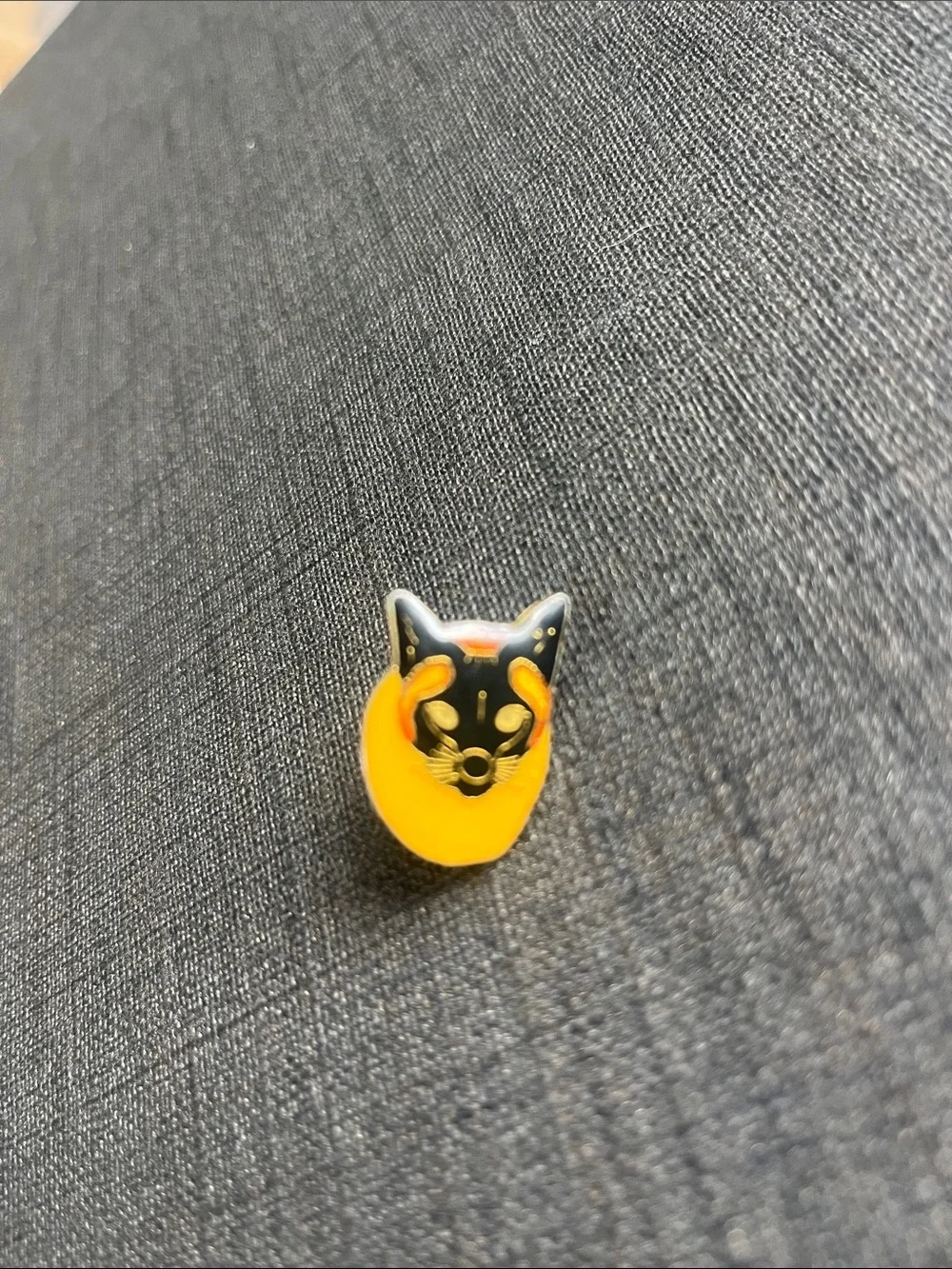 Yellow and Black Cat Enamel Pin - Pet Lover Accessory